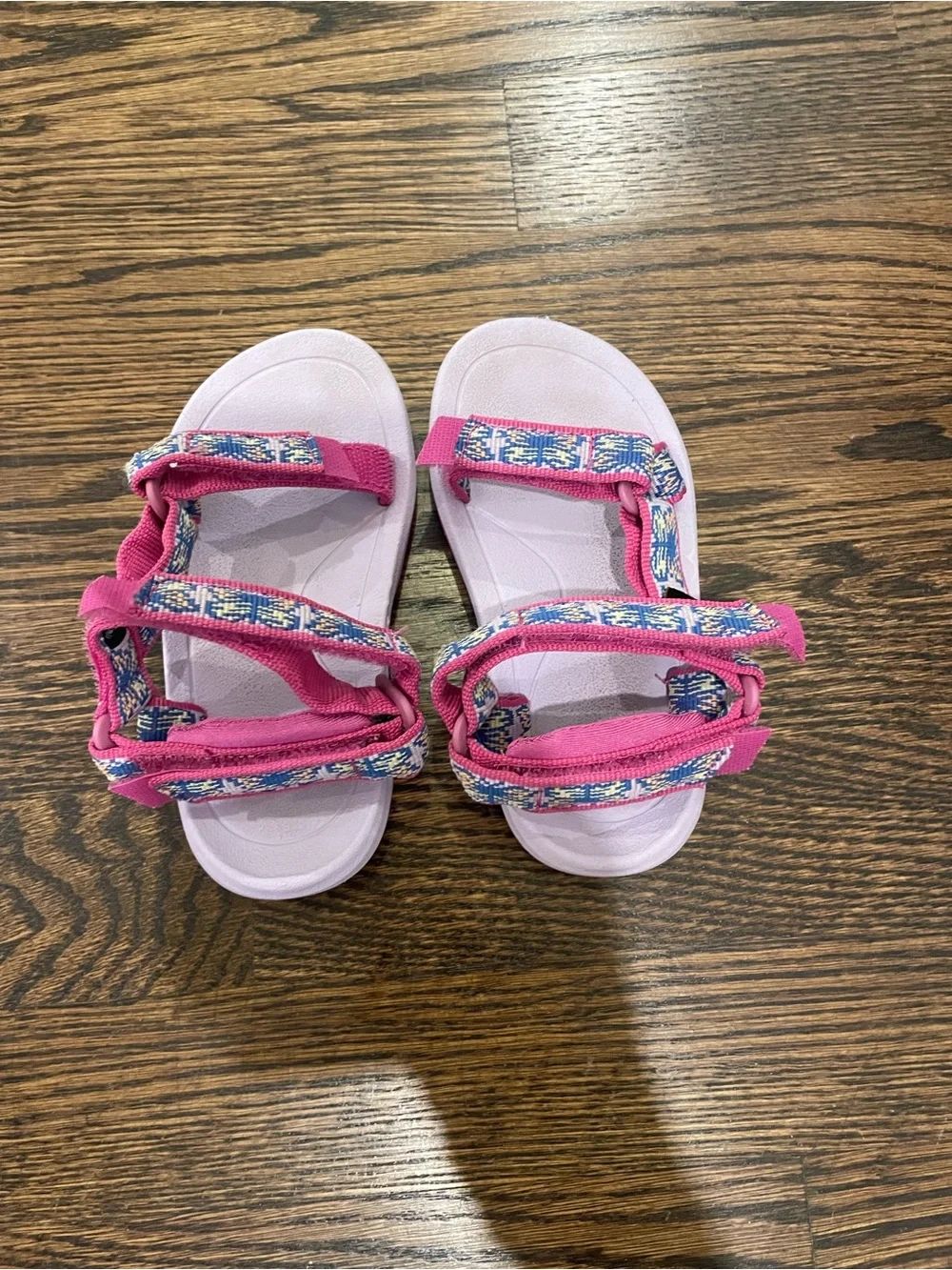 Teva Girls Pink Patterned Strap Sandals